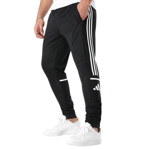 ADIDAS SPODNIE MĘSKIE MŁODZIEŻOWE DRESOWE POLIESTROWE KIESZENIE NA ZAMEK