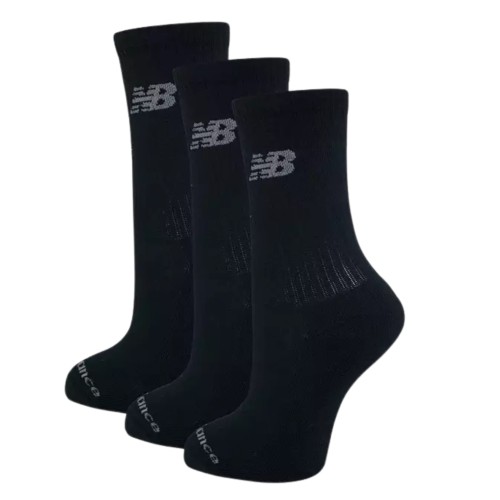 NEW BALANCE SKRAPETKI SKARPETY WYSOKIE DO ŁYDKI CZARNE 3 PARY