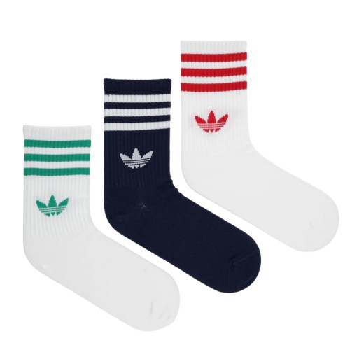 ADIDAS ORIGINALS WYSOKIE SKARPETY SKARPETKI BIAŁE 3PAK Crew Sock DO ŁYDKI
