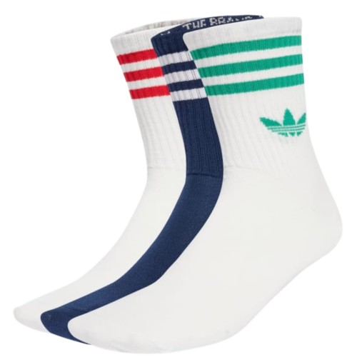 ADIDAS ORIGINALS WYSOKIE SKARPETY SKARPETKI BIAŁE 3PAK Crew Sock DO ŁYDKI