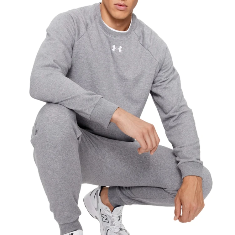 UNDER ARMOUR MĘSKA MŁODZIEŻOWA BLUZA BAWEŁNIANA BEZ KAPTURA 1379755-025