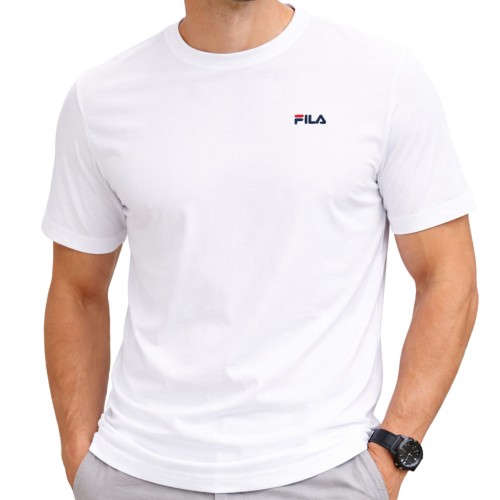FILA MĘSKA MŁODZIEŻOWA KOSZULKA T-SHIRT BAWEŁNIANY FAM0083 BIAŁA