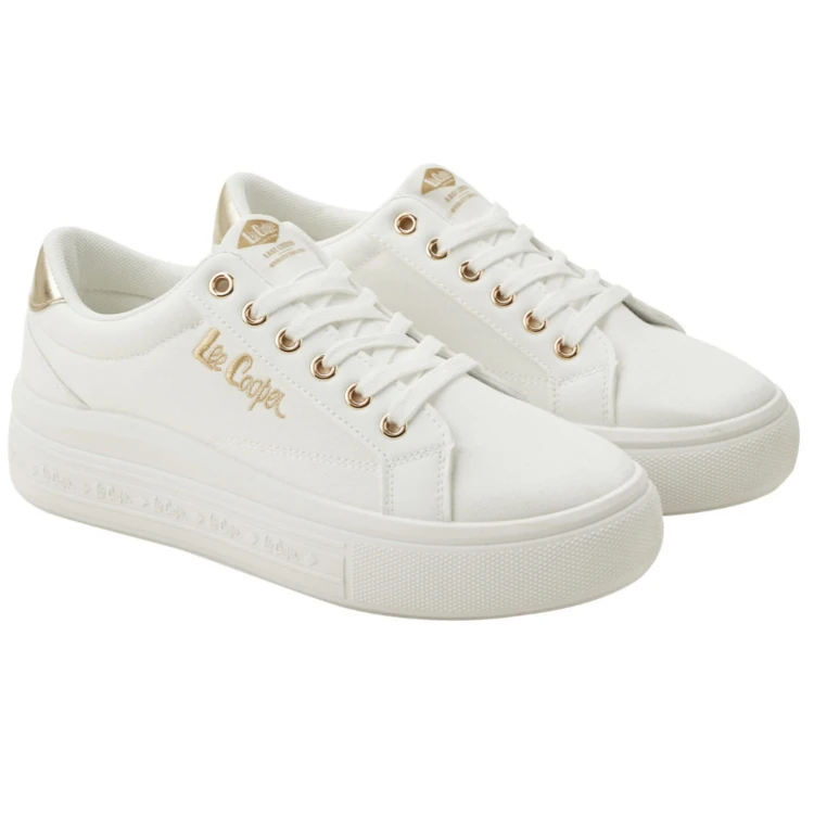 LEE COOPER DAMSKIE MŁODZIEŻOWE BUTY SNEAKERSY BIAŁE LCW-26-44-4478LA