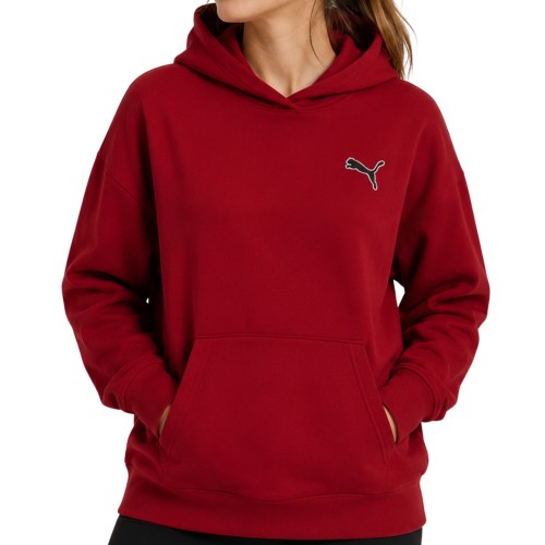 PUMA BLUZA DAMSKA MŁODZIEŻOWA PREMIUM BAWEŁNIANA Z KAPTUREM SPORTOWA