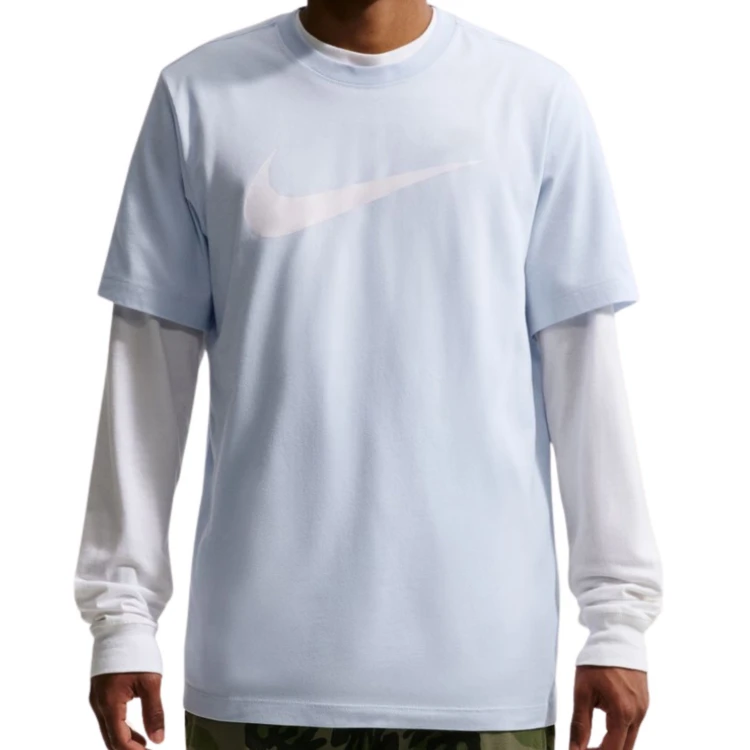 NIKE MĘSKA MŁODZIEŻOWA KOSZULKA T-SHIRT BAWEŁNIANA DUŻE LOGO DC5094-408