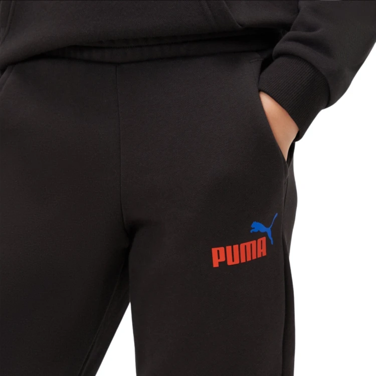 PUMA CHŁOPIĘCE DZIEWCZĘCE SPODNIE DRESOWE BAWEŁNIANE CZARNE 586988-61
