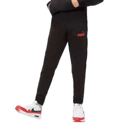 PUMA CHŁOPIĘCE DZIEWCZĘCE SPODNIE DRESOWE BAWEŁNIANE CZARNE 586988-61
