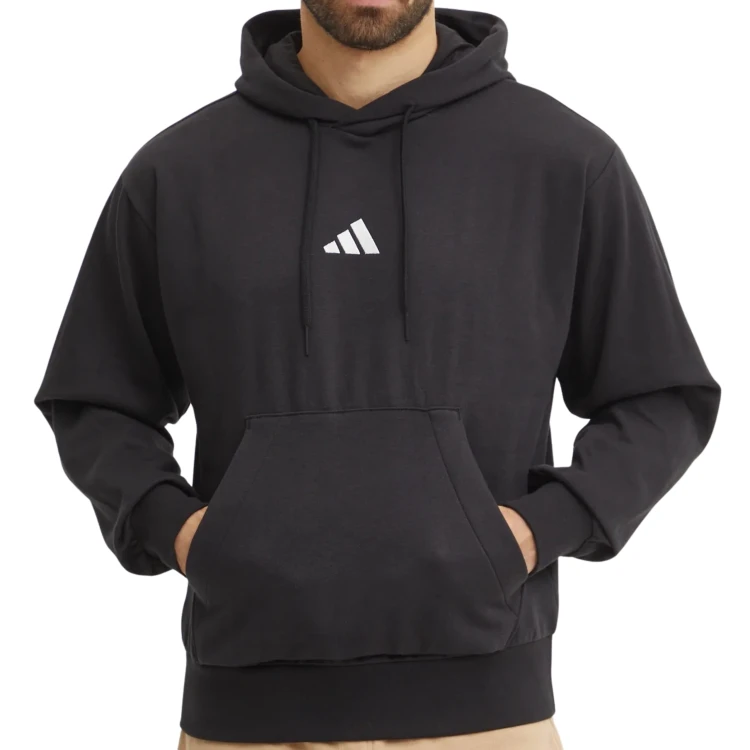 ADIDAS MĘSKA MŁODZIEŻOWA BLUZA BAWEŁNIANA Z KAPTUREM PRZEZ GŁOWĘ JE3807